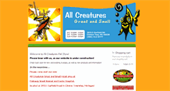 Desktop Screenshot of all-creatures-pet-store.com