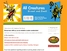 Tablet Screenshot of all-creatures-pet-store.com